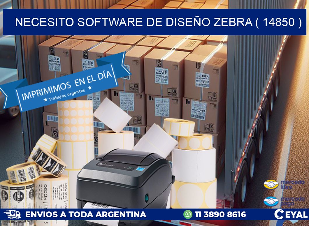 NECESITO SOFTWARE DE DISEÑO ZEBRA ( 14850 )