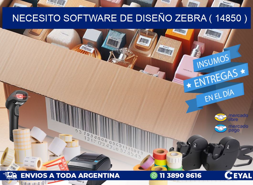 NECESITO SOFTWARE DE DISEÑO ZEBRA ( 14850 )