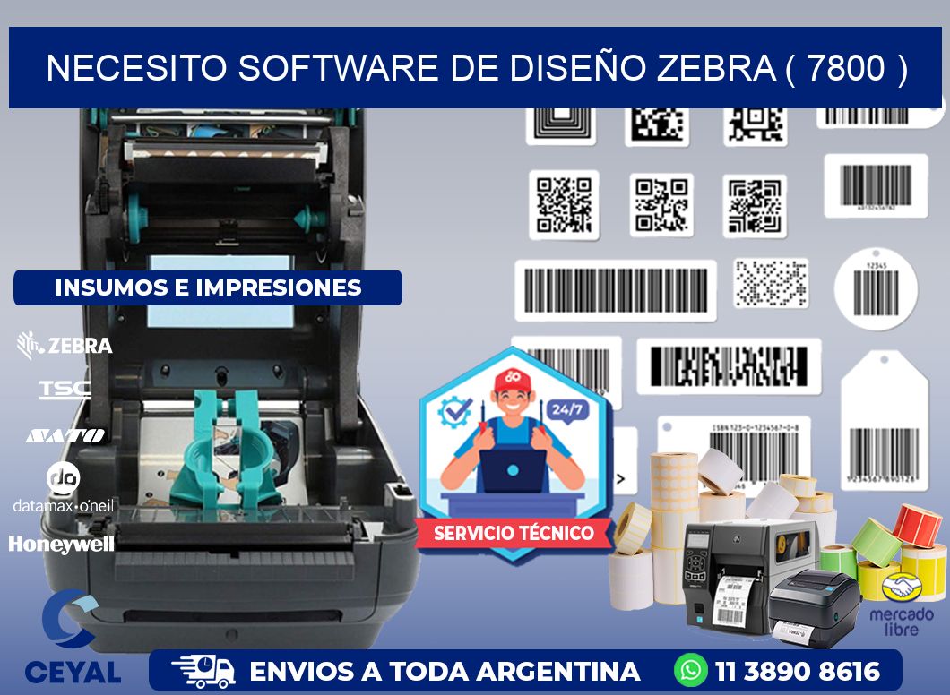 NECESITO SOFTWARE DE DISEÑO ZEBRA ( 7800 )