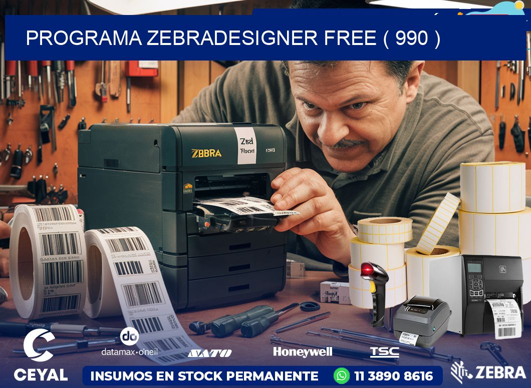 PROGRAMA ZEBRADESIGNER FREE ( 990 )