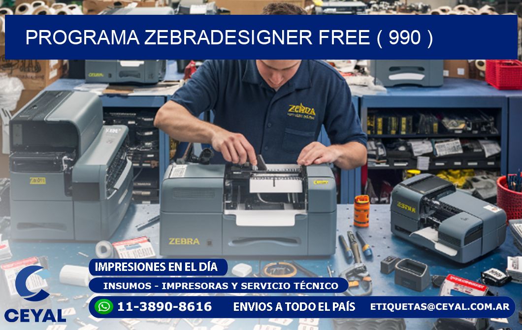 PROGRAMA ZEBRADESIGNER FREE ( 990 )