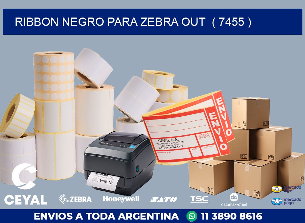 RIBBON NEGRO PARA ZEBRA OUT  ( 7455 )