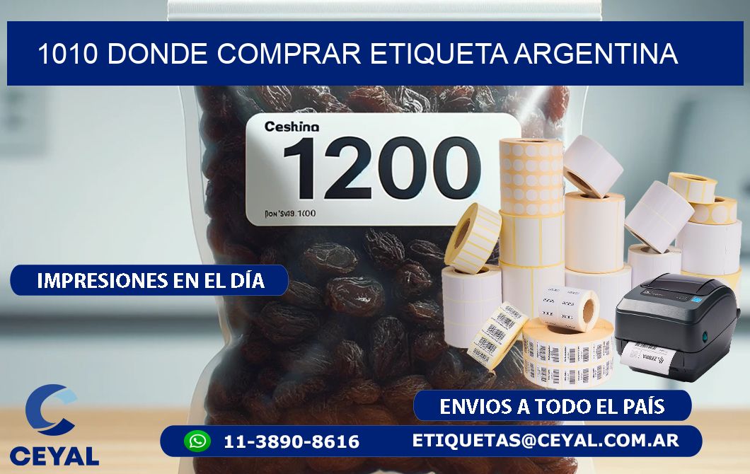 1010 DONDE COMPRAR ETIQUETA ARGENTINA