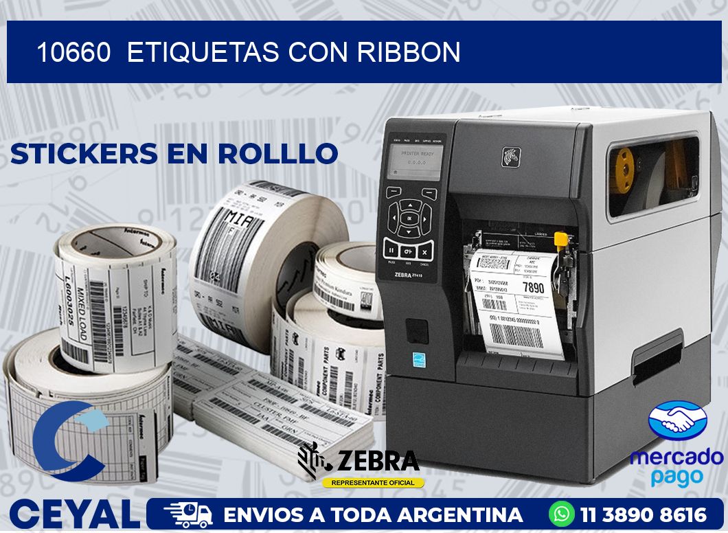 10660  ETIQUETAS CON RIBBON