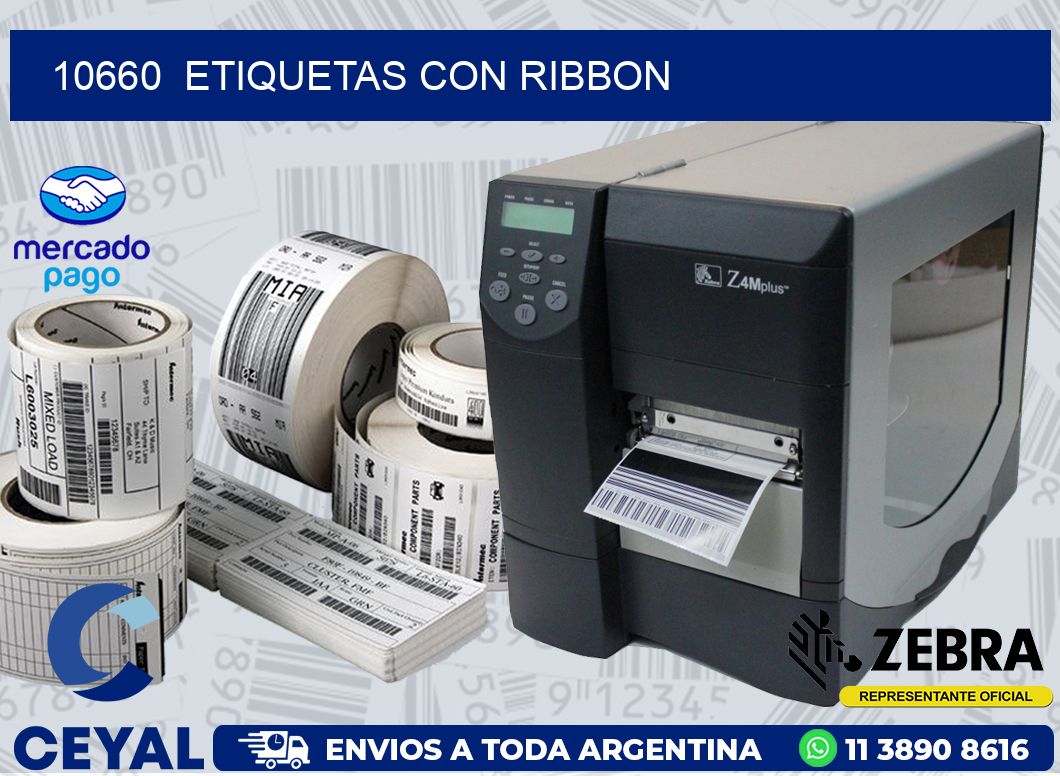 10660  ETIQUETAS CON RIBBON