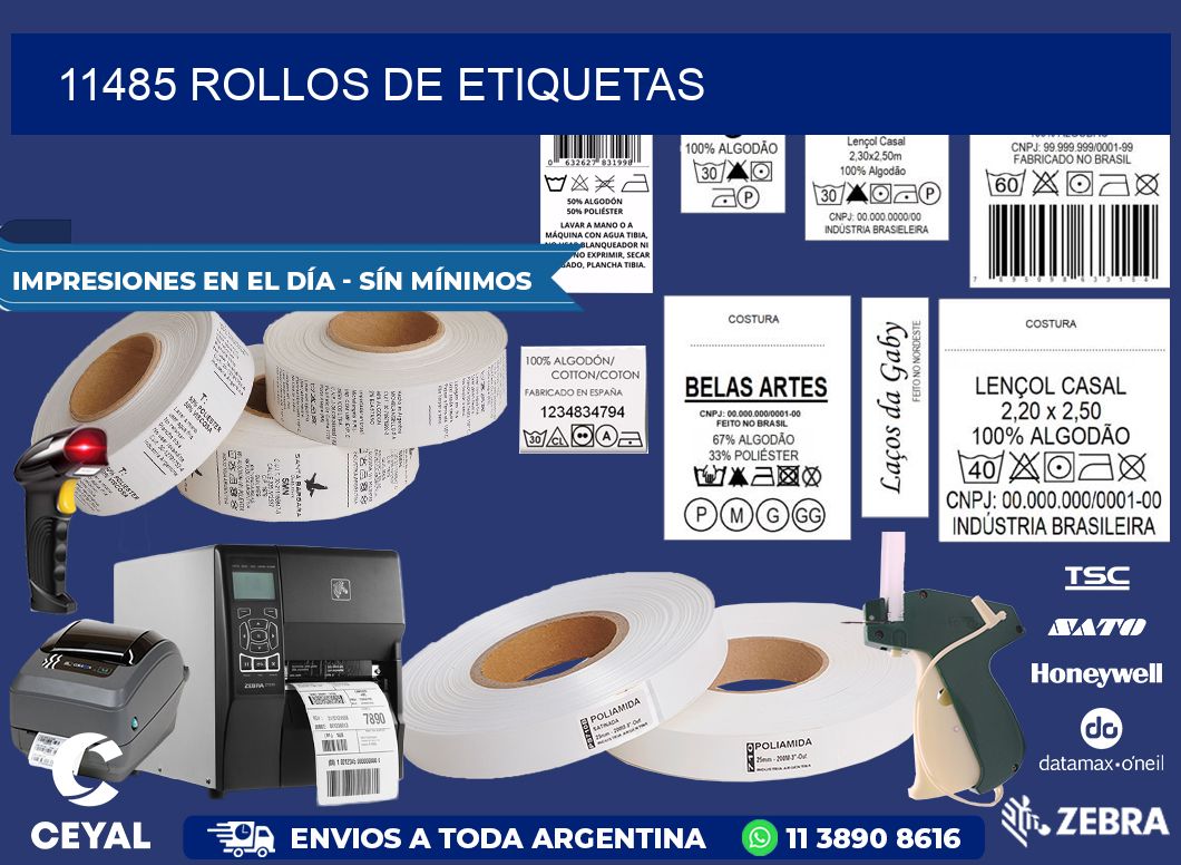 11485 ROLLOS DE ETIQUETAS