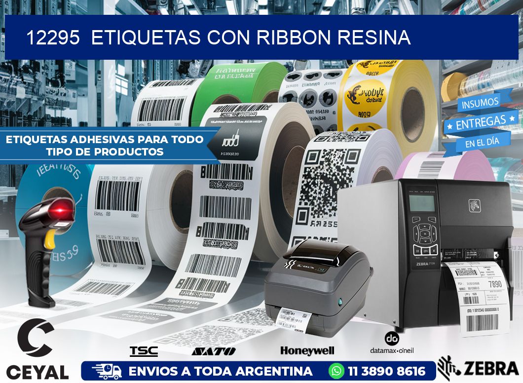 12295  ETIQUETAS CON RIBBON RESINA