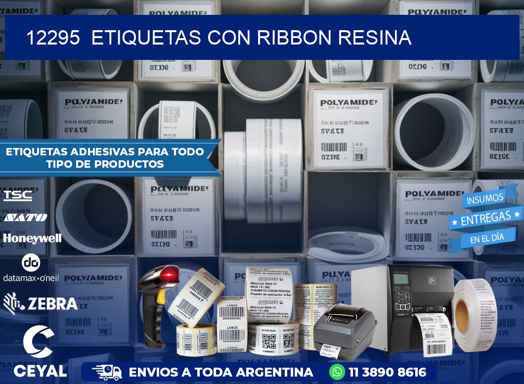 12295  ETIQUETAS CON RIBBON RESINA