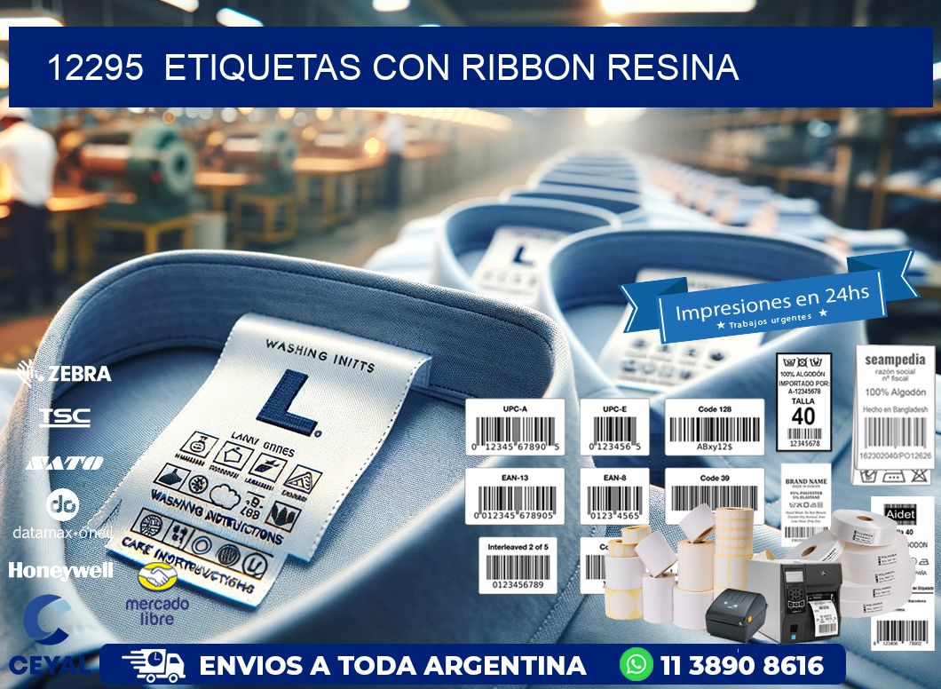 12295  ETIQUETAS CON RIBBON RESINA