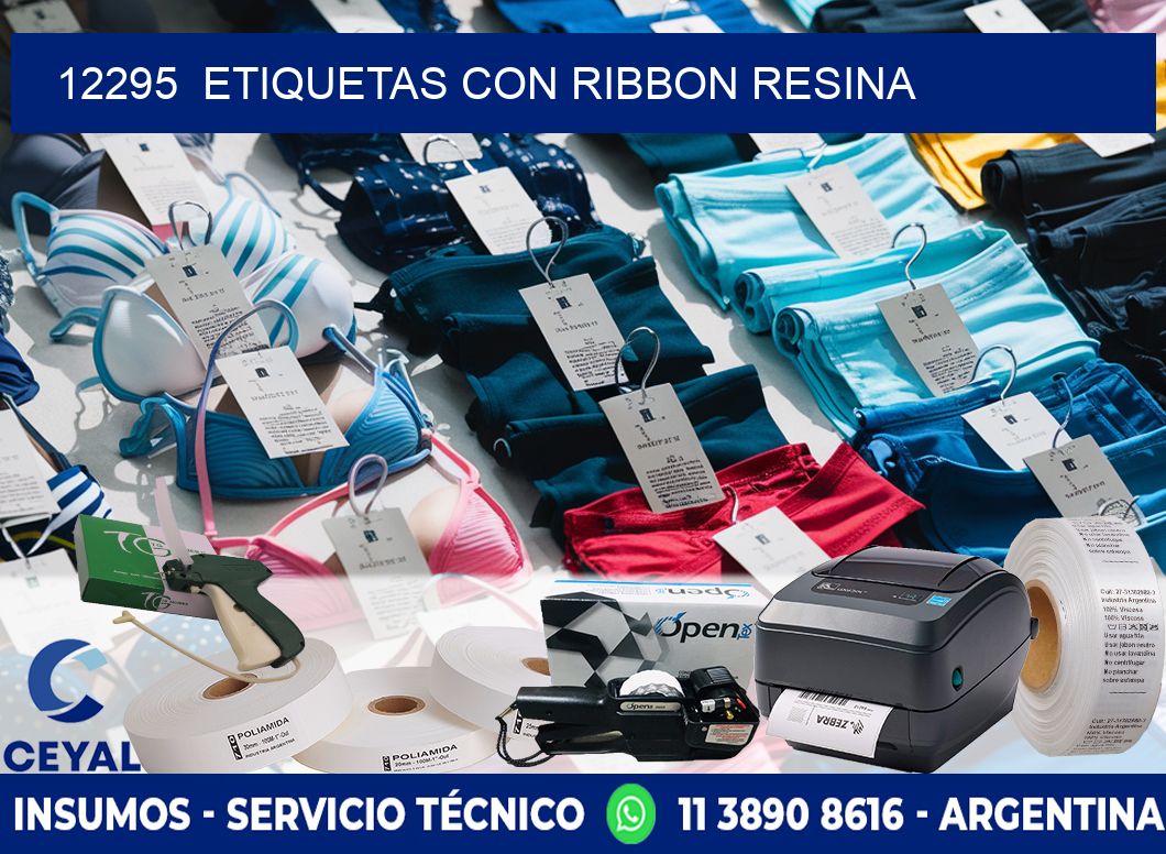 12295  ETIQUETAS CON RIBBON RESINA