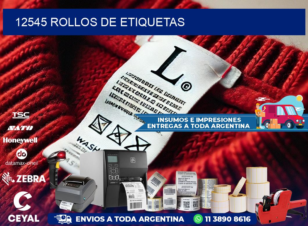 12545 ROLLOS DE ETIQUETAS