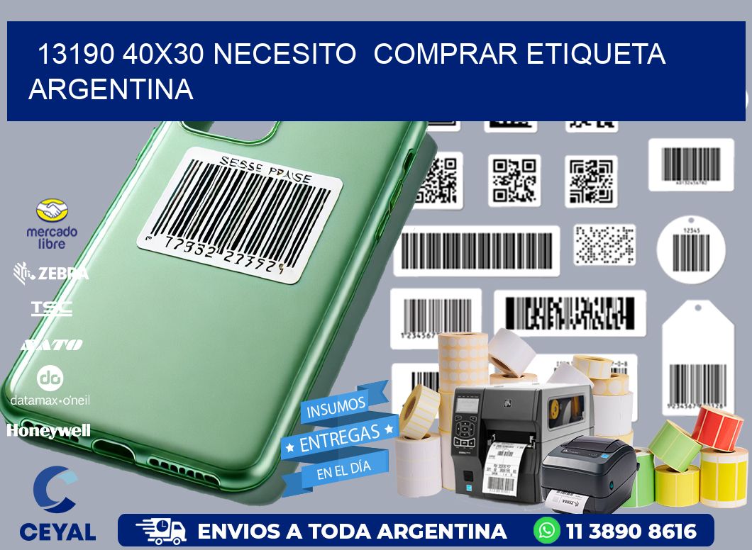 13190 40X30 NECESITO  COMPRAR ETIQUETA ARGENTINA