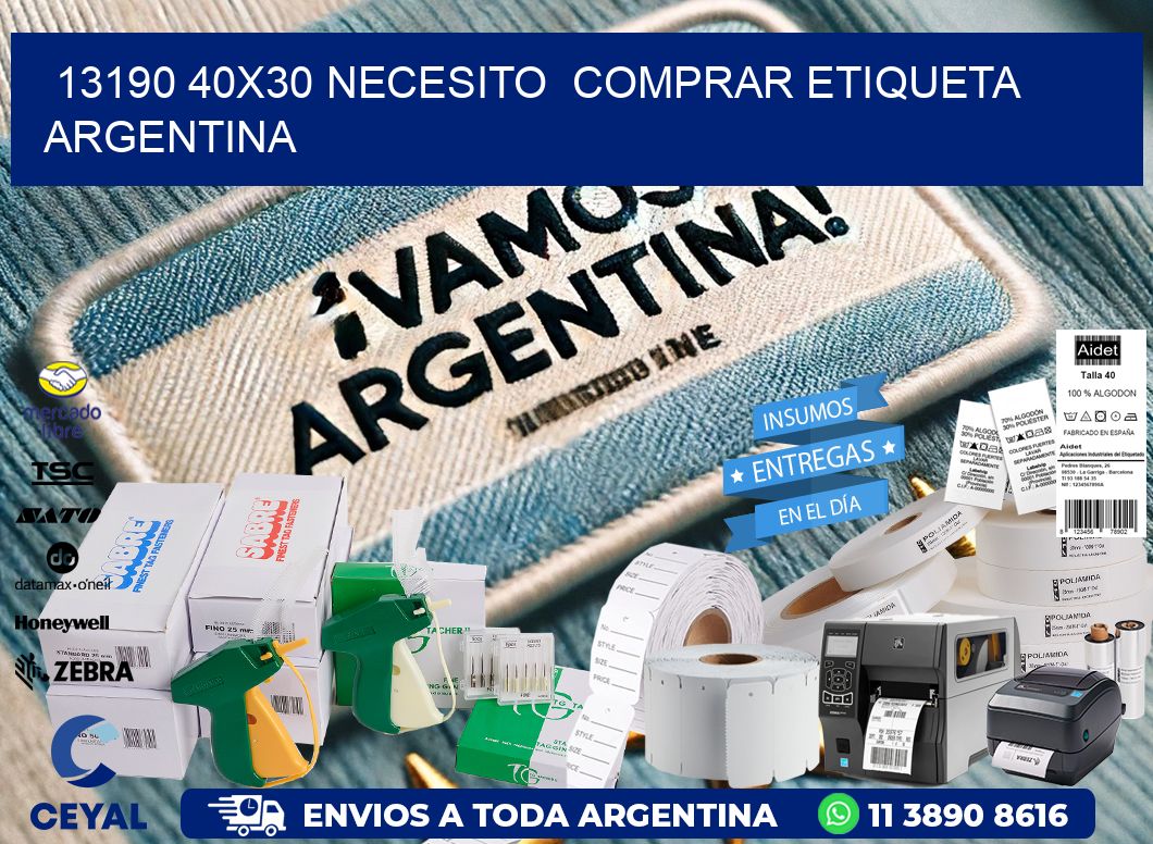 13190 40X30 NECESITO  COMPRAR ETIQUETA ARGENTINA