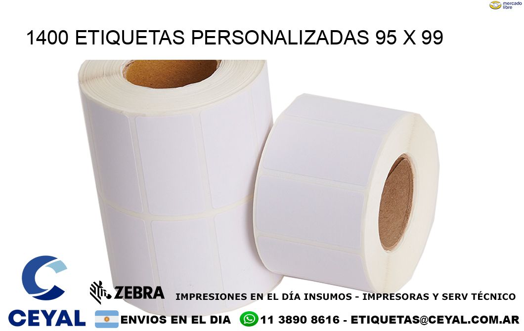 1400 ETIQUETAS PERSONALIZADAS 95 x 99