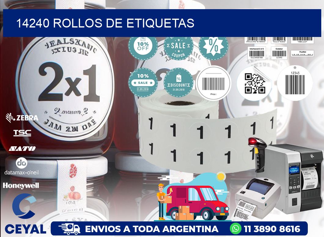 14240 ROLLOS DE ETIQUETAS