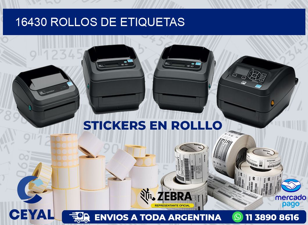 16430 ROLLOS DE ETIQUETAS