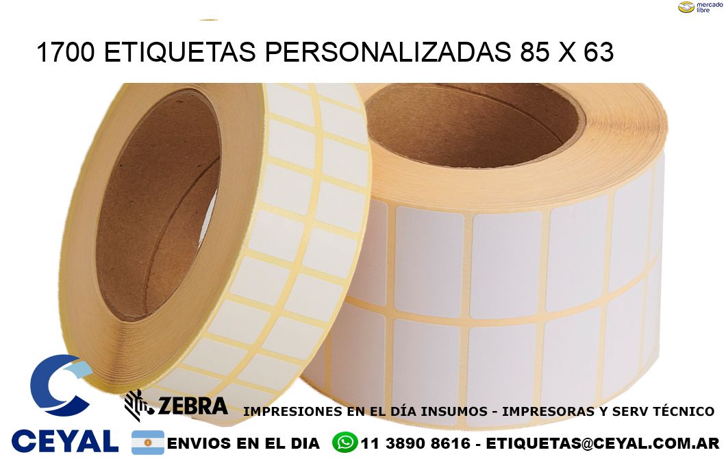 1700 ETIQUETAS PERSONALIZADAS 85 x 63