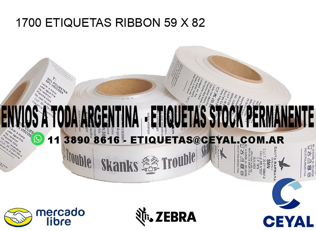 1700 ETIQUETAS RIBBON 59 x 82