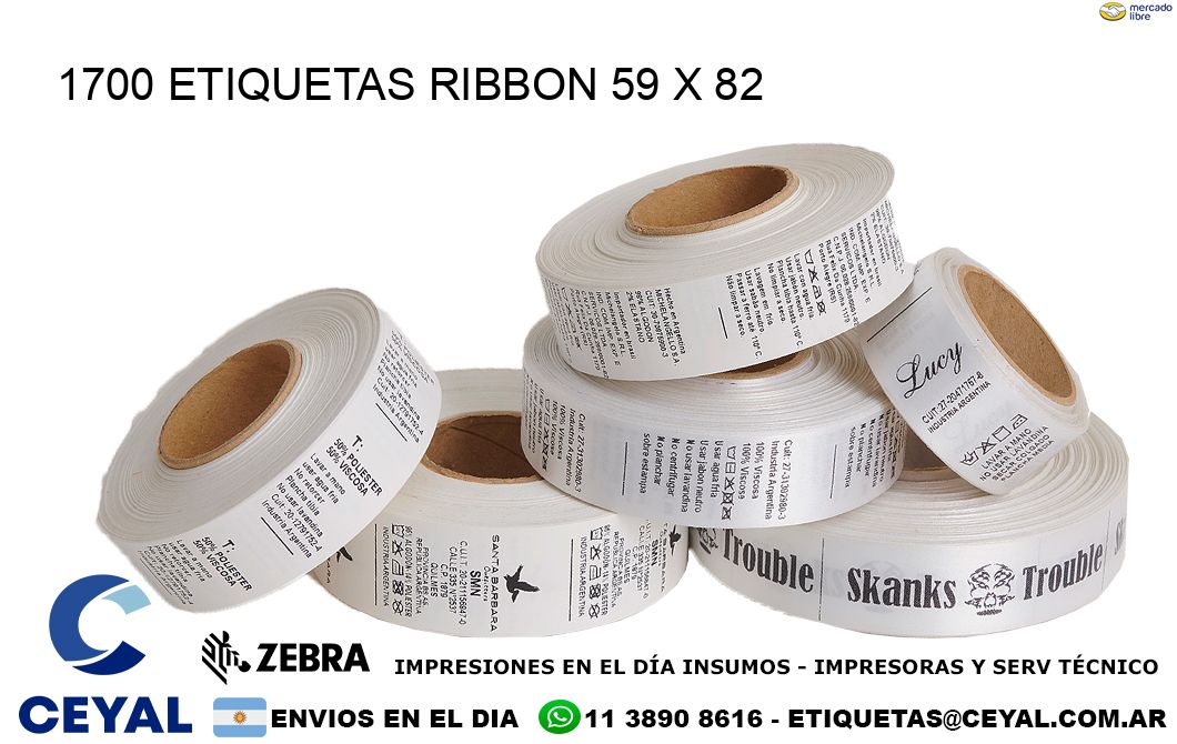 1700 ETIQUETAS RIBBON 59 x 82