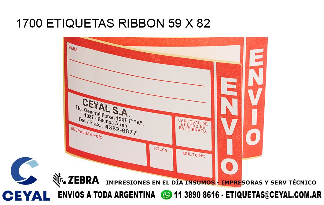 1700 ETIQUETAS RIBBON 59 x 82