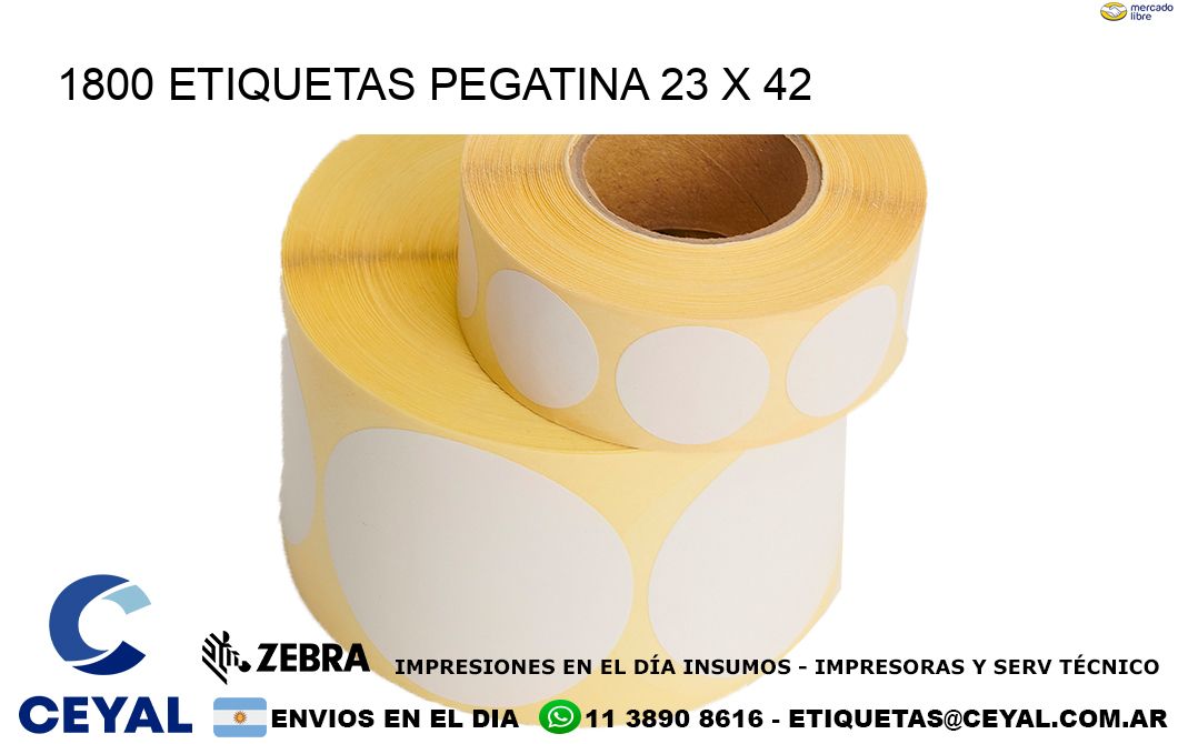 1800 ETIQUETAS PEGATINA 23 x 42