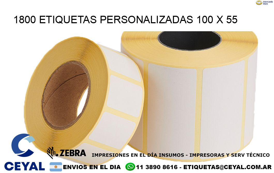 1800 ETIQUETAS PERSONALIZADAS 100 x 55