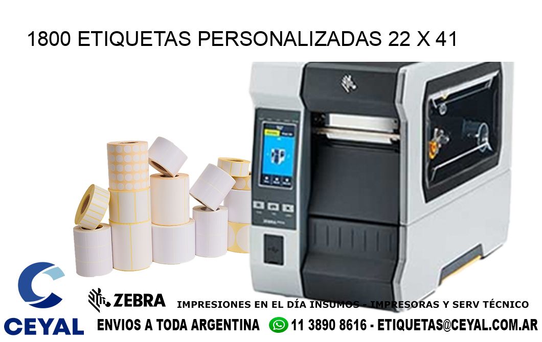 1800 ETIQUETAS PERSONALIZADAS 22 x 41