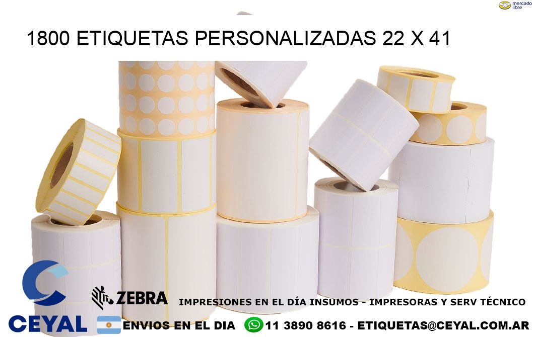 1800 ETIQUETAS PERSONALIZADAS 22 x 41