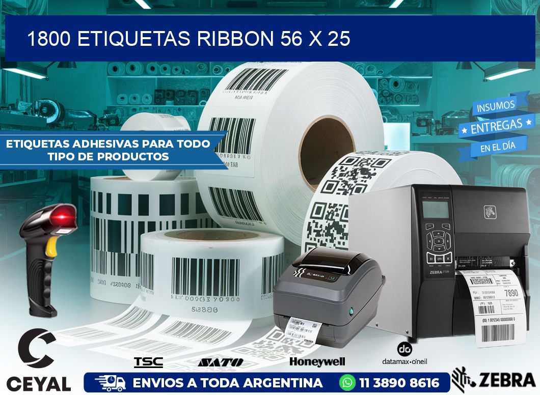 1800 ETIQUETAS RIBBON 56 x 25