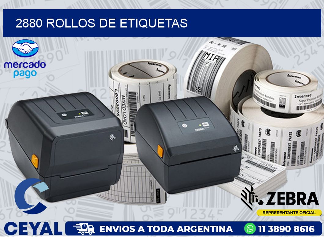 2880 ROLLOS DE ETIQUETAS