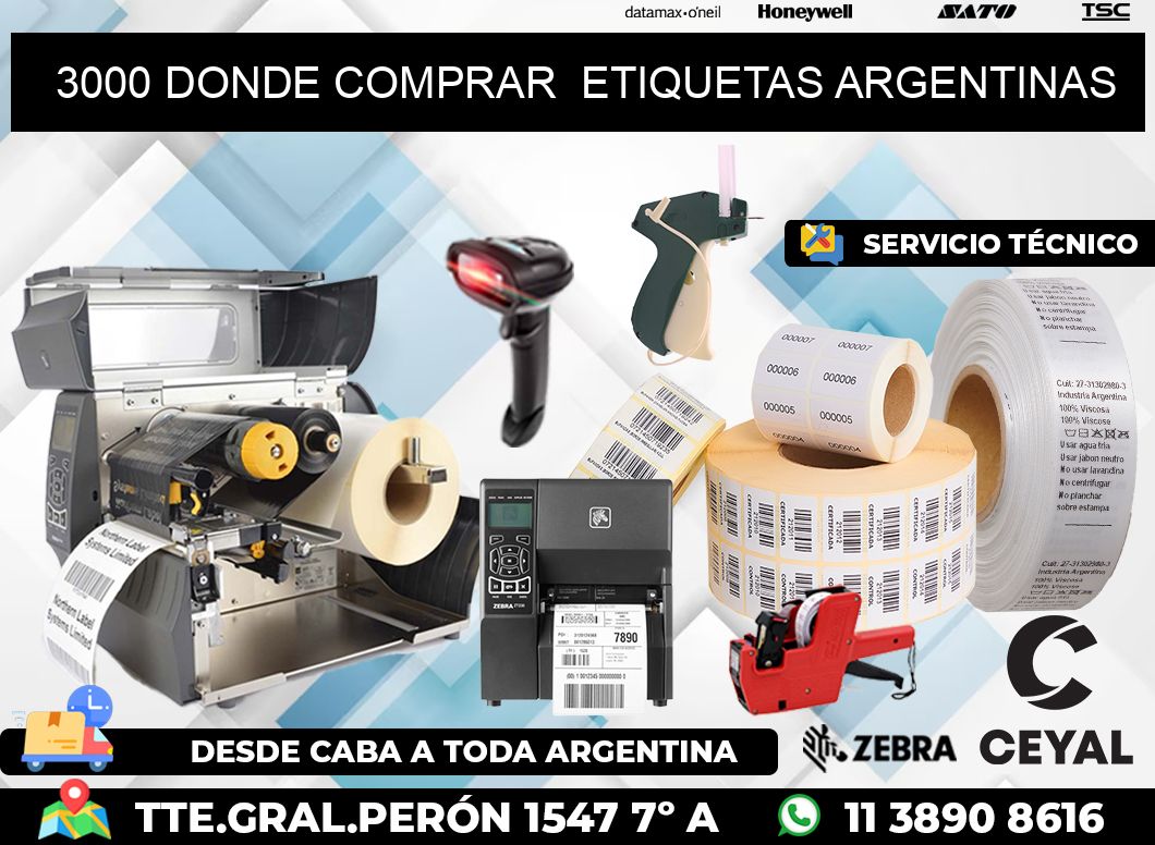 3000 DONDE COMPRAR  ETIQUETAS ARGENTINAS