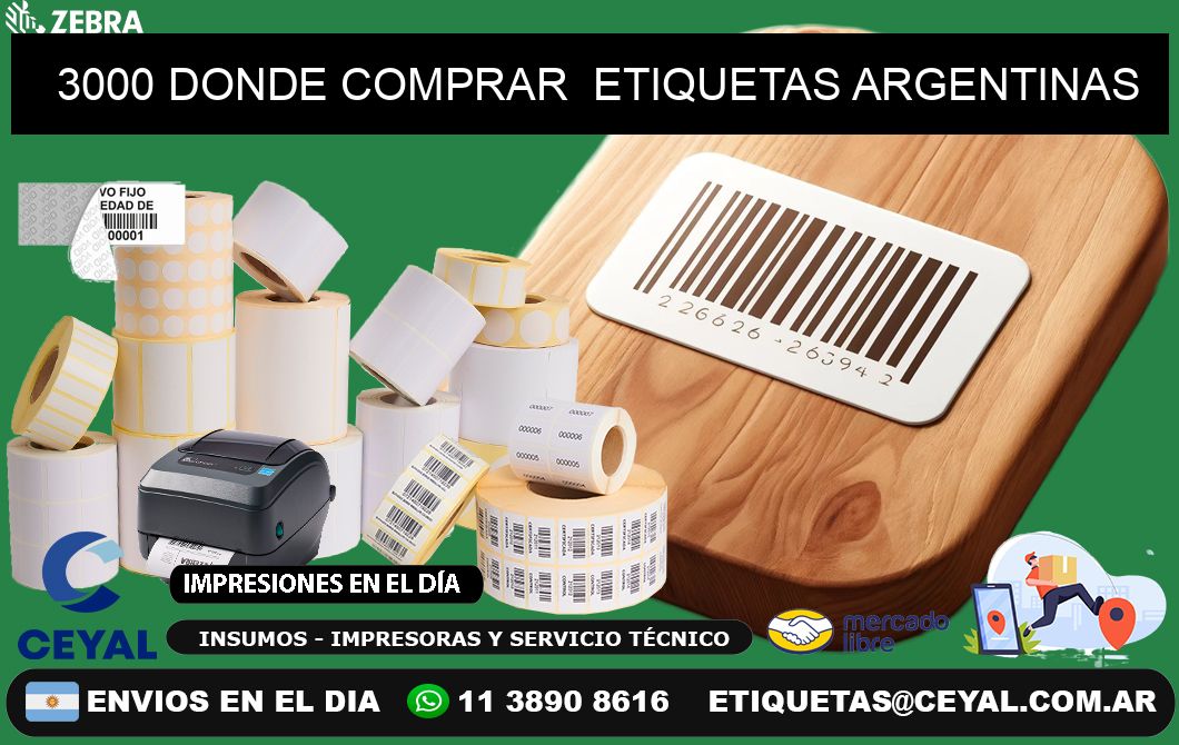 3000 DONDE COMPRAR  ETIQUETAS ARGENTINAS