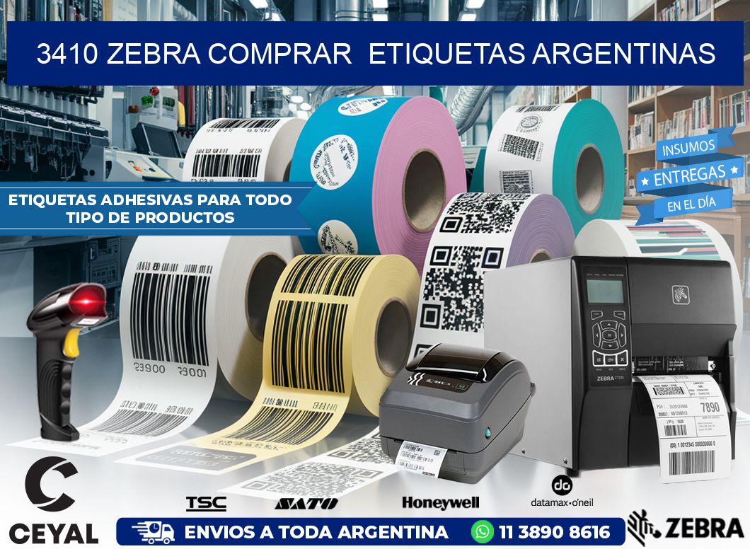 3410 ZEBRA COMPRAR  ETIQUETAS ARGENTINAS