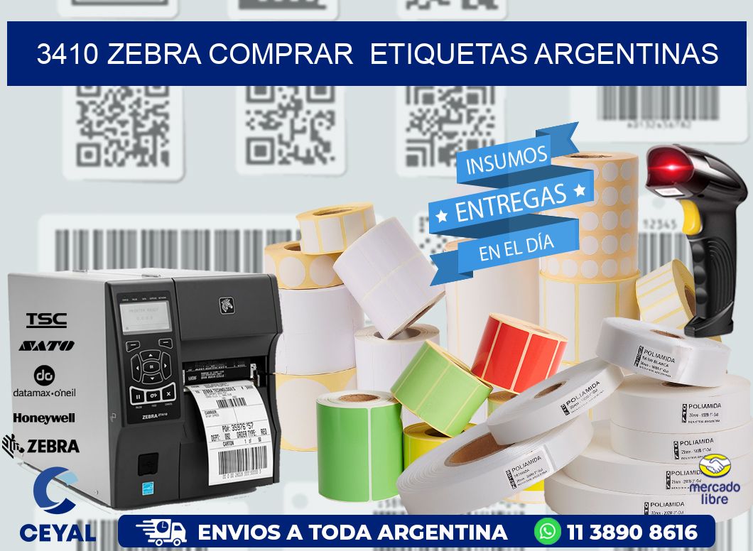 3410 ZEBRA COMPRAR  ETIQUETAS ARGENTINAS