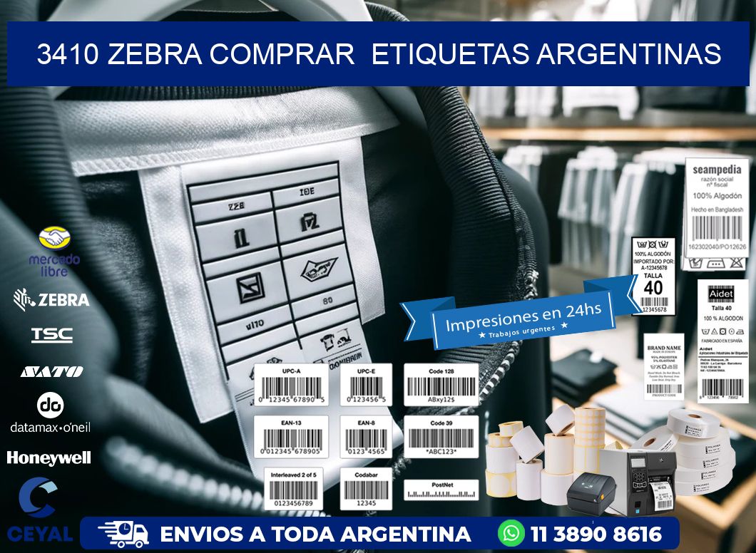 3410 ZEBRA COMPRAR  ETIQUETAS ARGENTINAS