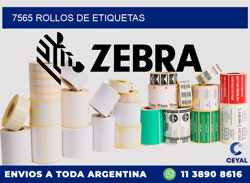 7565 ROLLOS DE ETIQUETAS