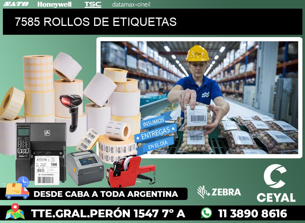 7585 ROLLOS DE ETIQUETAS