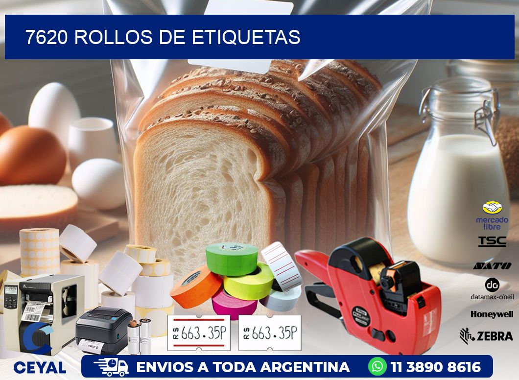 7620 ROLLOS DE ETIQUETAS