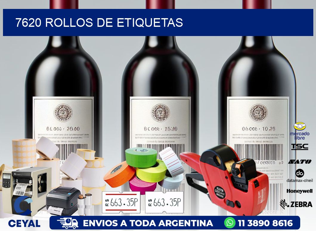 7620 ROLLOS DE ETIQUETAS