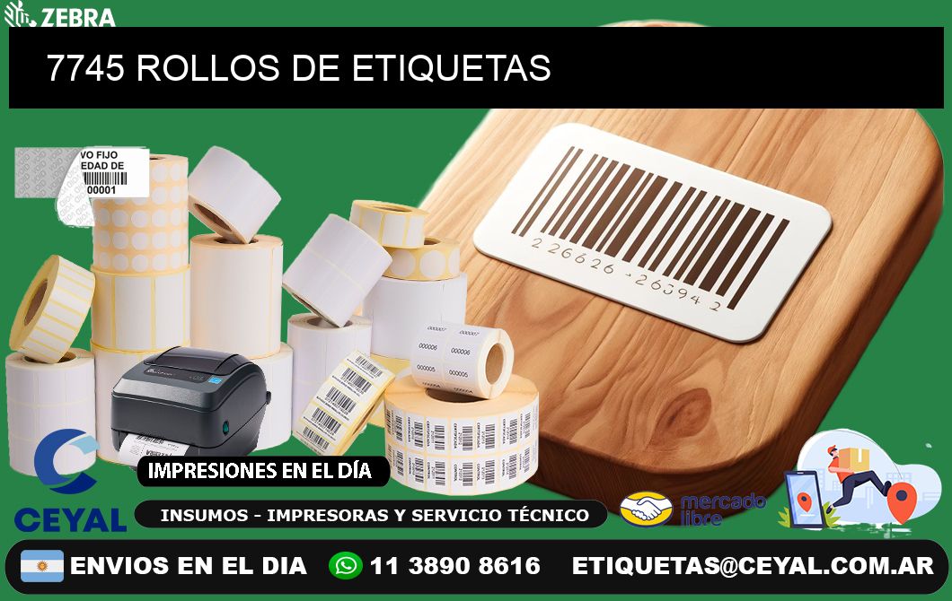 7745 ROLLOS DE ETIQUETAS