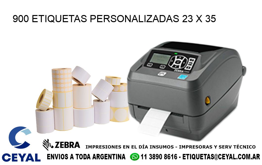 900 ETIQUETAS PERSONALIZADAS 23 x 35