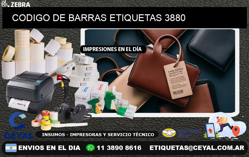 CODIGO DE BARRAS ETIQUETAS 3880