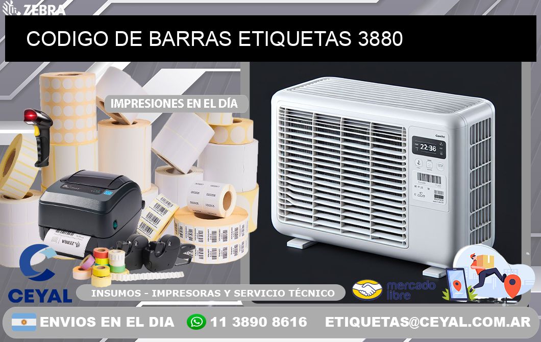 CODIGO DE BARRAS ETIQUETAS 3880