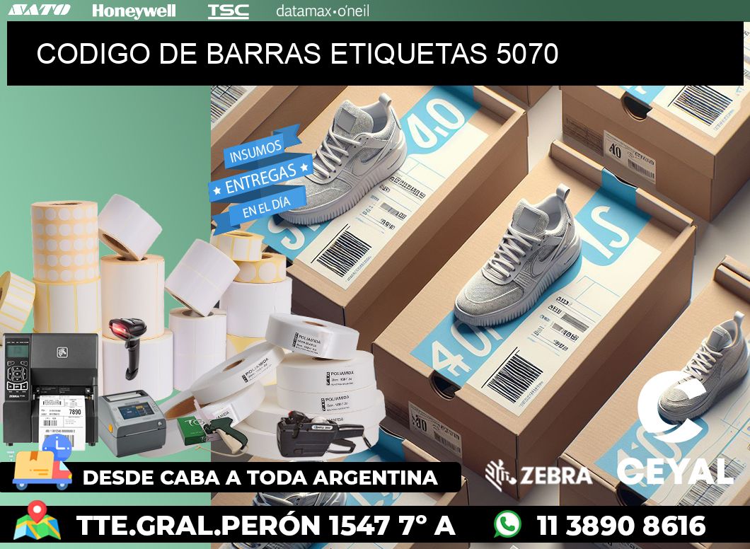 CODIGO DE BARRAS ETIQUETAS 5070