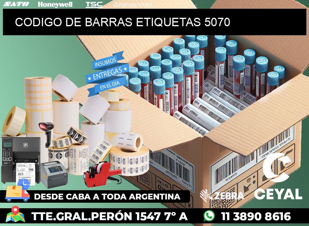 CODIGO DE BARRAS ETIQUETAS 5070