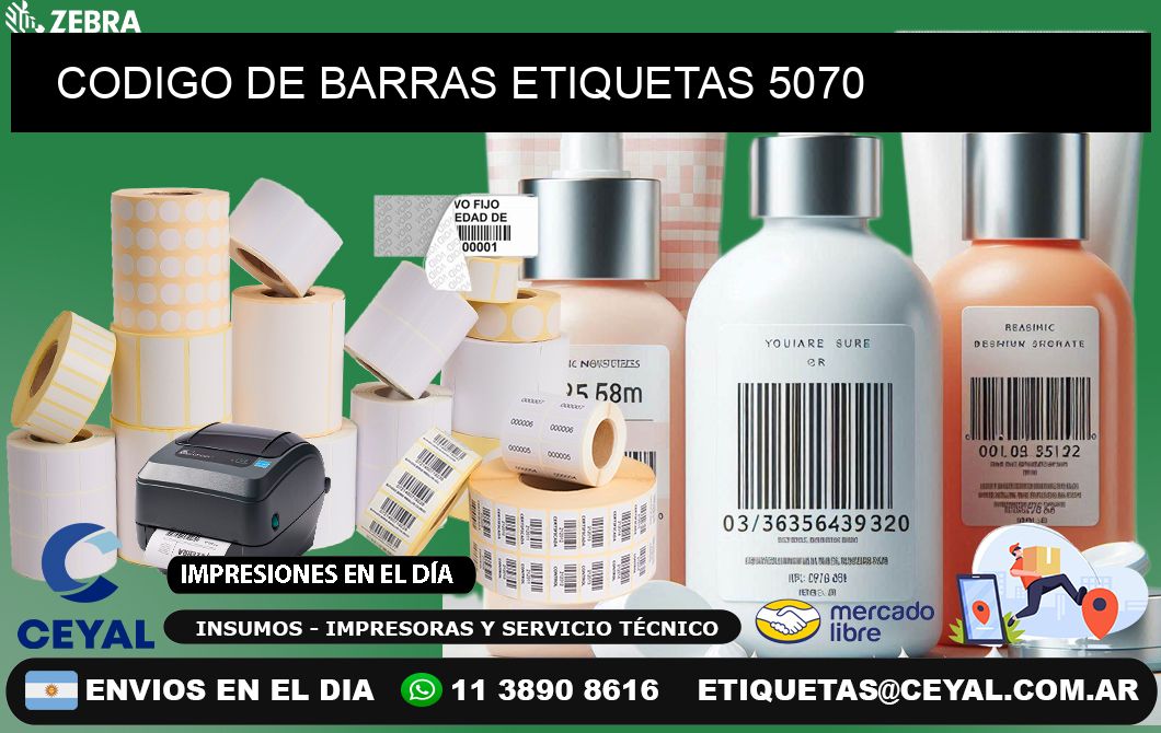 CODIGO DE BARRAS ETIQUETAS 5070