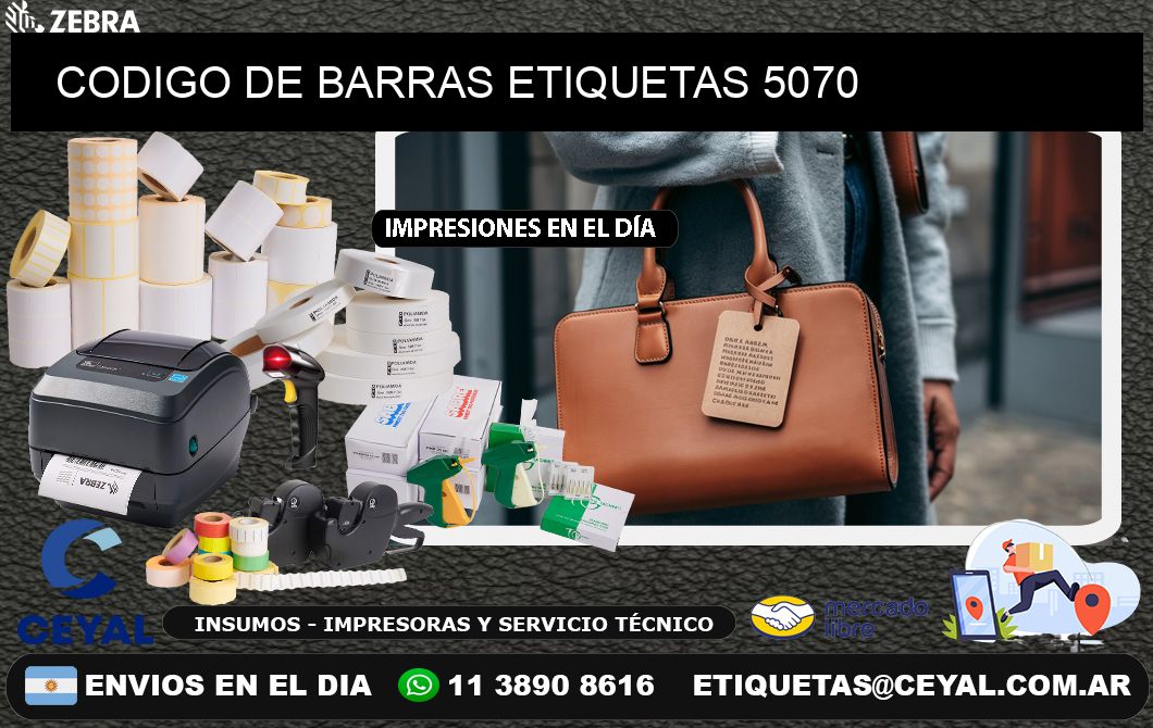 CODIGO DE BARRAS ETIQUETAS 5070