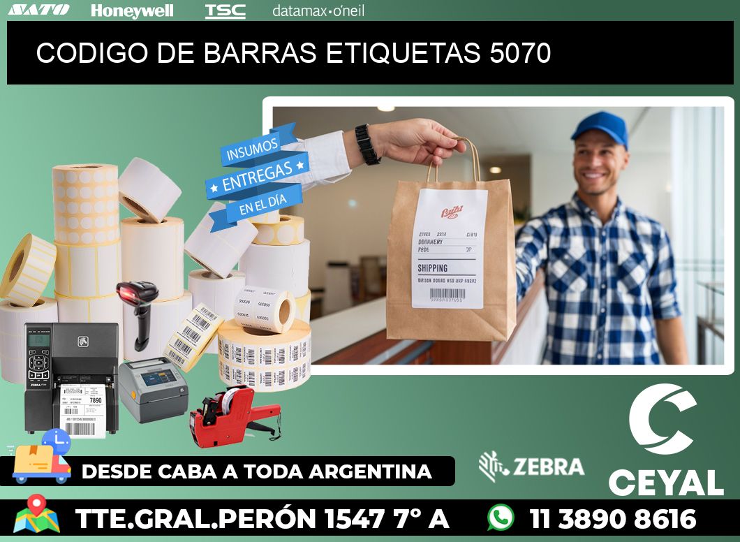 CODIGO DE BARRAS ETIQUETAS 5070