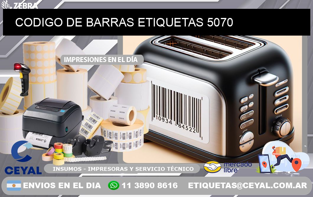 CODIGO DE BARRAS ETIQUETAS 5070