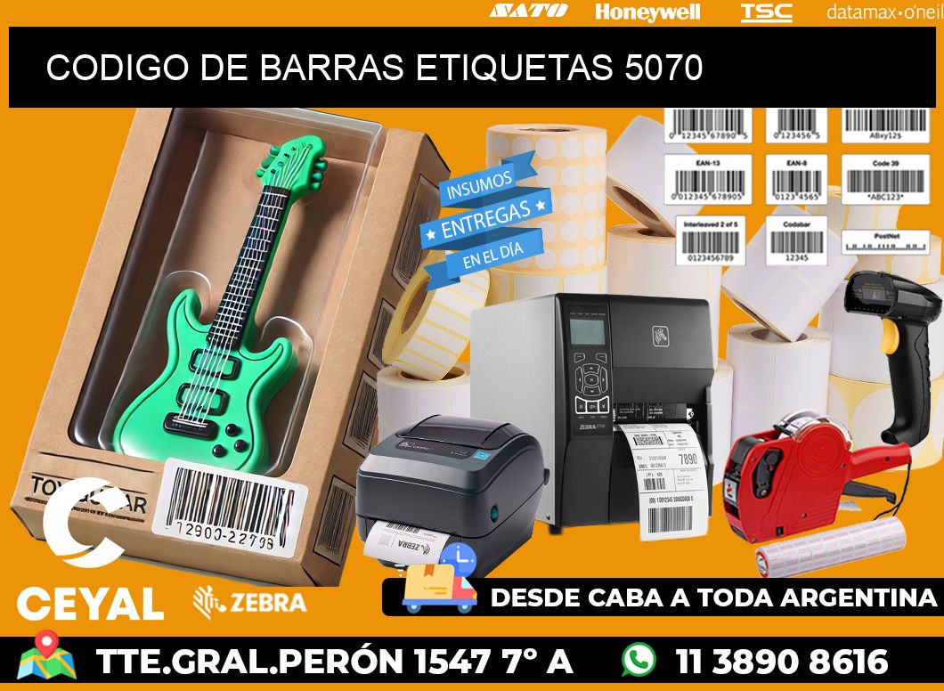 CODIGO DE BARRAS ETIQUETAS 5070